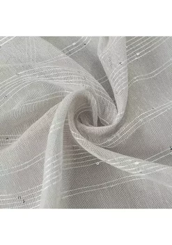 Dainty Home Shimmer Lurex 3D Stripes With Embellished Lurex Linen Look Light Filtering Window Panel Pair -Dainty Home Discount Store Belk 491