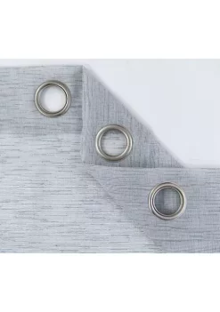 Dainty Home Sarah Linen Look Chenille Embroidered Stripes Light Filtering Window Panel Pair -Dainty Home Discount Store Belk 498