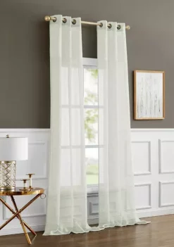 Dainty Home Sarah Linen Look Chenille Embroidered Stripes Light Filtering Window Panel Pair -Dainty Home Discount Store Belk 503