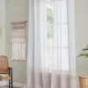Dainty Home Linea Ombre Striped Linen Look Light Filtering Window Panel Pair