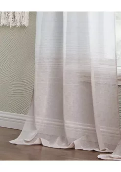 Dainty Home Linea Ombre Striped Linen Look Light Filtering Window Panel Pair -Dainty Home Discount Store Belk 506