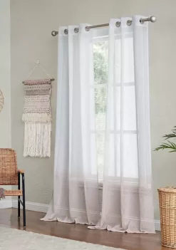 Dainty Home Linea Ombre Striped Linen Look Light Filtering Window Panel Pair -Dainty Home Discount Store Belk 509
