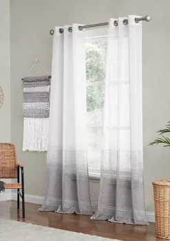 Dainty Home Linea Ombre Striped Linen Look Light Filtering Window Panel Pair -Dainty Home Discount Store Belk 512