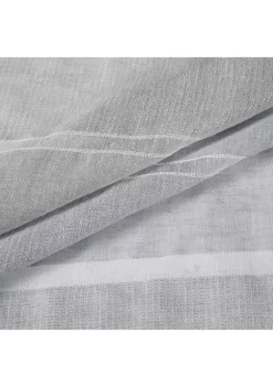 Dainty Home Lurex Stripe 3D Lurex Embroidered Stripes Linen Look Light Filtering Window Panel Pair -Dainty Home Discount Store Belk 515