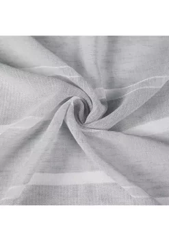 Dainty Home Lurex Stripe 3D Lurex Embroidered Stripes Linen Look Light Filtering Window Panel Pair -Dainty Home Discount Store Belk 516