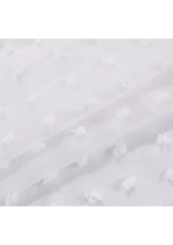 Dainty Home Cut Flower Linen Look Curtain Panel Pair With Floral Cotton Like Puffs -Dainty Home Discount Store Belk 522