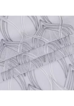 Dainty Home New Wave 3D Wave Embroidered Linen Look Light Filtering Window Panel Pair -Dainty Home Discount Store Belk 538