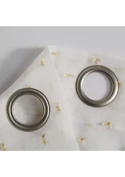 Dainty Home Sprinkles Embellished Lurex Ribbons Linen Look Light Filtering Window Panel Pair -Dainty Home Discount Store Belk 562