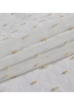 Dainty Home Sprinkles Embellished Lurex Ribbons Linen Look Light Filtering Window Panel Pair -Dainty Home Discount Store Belk 563