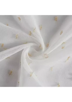 Dainty Home Sprinkles Embellished Lurex Ribbons Linen Look Light Filtering Window Panel Pair -Dainty Home Discount Store Belk 564