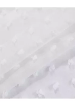 Dainty Home Snowball Linen Look Curtain Panel Pair With Cotton Like Puffs -Dainty Home Discount Store Belk 580