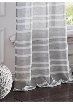 Dainty Home Naples Linen Look Striped Light Filtering Window Panel Pair -Dainty Home Discount Store Belk 584
