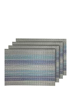 Dainty Home Yorkshire Woven Textilene Placemats- Set of 4