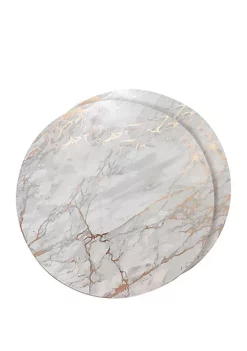 Dainty Home Marble Cork Foil Design Round Set of 2 Placemats -Dainty Home Discount Store Belk 641