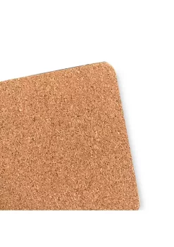 Dainty Home Marble Cork Foil Printed Marble Granite Designed Thick Cork Textured 4" x 4" Square Coaster Set of 4 -Dainty Home Discount Store Belk 644