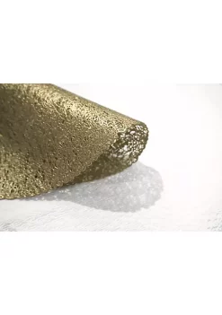 Dainty Home Royal Woven Metallic Lace Crossweave With a Tangled Metallic Lace Pattern Reversible 15" x 15" Round Placemat Set of 4 -Dainty Home Discount Store Belk 662