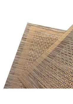 Dainty Home Geneva Woven Textilene Crossweave With Textured Stripe Pattern Reversible 13" x 19" Rectangular Placemat Set of 4 -Dainty Home Discount Store Belk 667