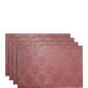 Dainty Home Venecia Faux Leather with Suede Backing Placemats-Set of 4