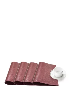 Dainty Home Venecia Faux Leather with Suede Backing Placemats-Set of 4 -Dainty Home Discount Store Belk 674