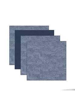 Dainty Home Amalfi Faux Leather Look Outdoor Dining Set Textured 2 Colored Reversible 15" x 15" Square Placemats Set of 4 -Dainty Home Discount Store Belk 678