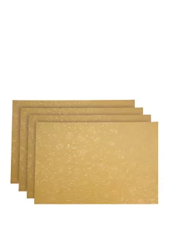 Dainty Home Susan Faux Leather with Suede Backing Placemats- Set of 4 -Dainty Home Discount Store Belk 686