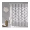 Dainty Home Diamonte Printed Shower Curtain in Gray