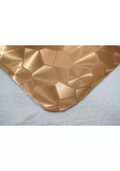 Dainty Home Metallic Water Cube Vinyl Cube Look Textured Reversible 12" x 18" Rectangular Placemat Set of 2 -Dainty Home Discount Store Belk 705