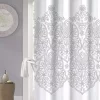 Dainty Home Palace Printed Shower Curtain in Silver