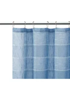 Dainty Home Megan Striped Linen Look Shower Curtain 9 Dainty Home Megan Striped Linen Look Shower Curtain -Dainty Home Discount Store Belk 724