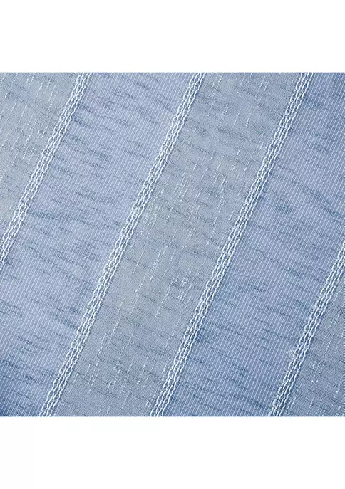 Dainty Home Megan Striped Linen Look Shower Curtain 5 Dainty Home Megan Striped Linen Look Shower Curtain - Image 5