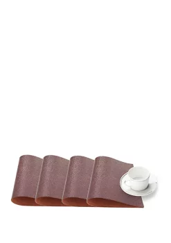 Dainty Home Pebble Faux Leather with Suede Backing Placemats- Set of 4 -Dainty Home Discount Store Belk 731