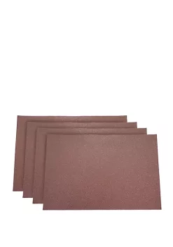 Dainty Home Pebble Faux Leather with Suede Backing Placemats- Set of 4 -Dainty Home Discount Store Belk 732