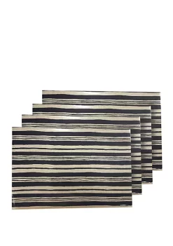 Dainty Home Jagged Reversible Metallic Printed Set of 4 Placemats -Dainty Home Discount Store Belk 738
