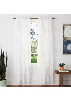 Dainty Home Carnival Pleated Ruffles Rod Pocket Light Filtering Window Panel Pair -Dainty Home Discount Store Belk 758