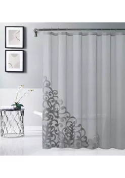 Dainty Home Natalie Velvet Appliqué Shower Curtain -Dainty Home Discount Store Belk 765