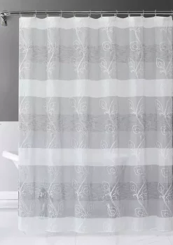 Dainty Home Silvia Embroidered Linen Shower Curtain -Dainty Home Discount Store Belk 774