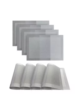 Dainty Home Woven Textilene Crossweave with Gradient Stripes Reversible Rectangular Placemat - Set of 4 -Dainty Home Discount Store Belk 81