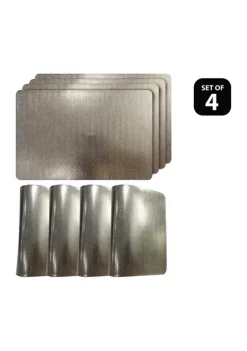 Dainty Home Topaz Heavily Embossed Geometric Design Room Darkening Window Panel Pair