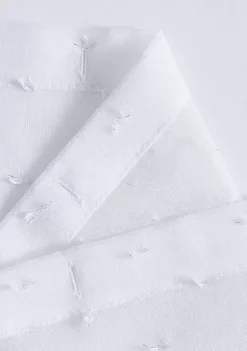 Dainty Home Sprinkles Ribbon Blended Linen Shower Curtain in White -Dainty Home Discount Store Belk 837