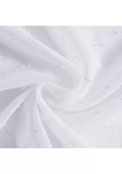 Dainty Home Sprinkles Ribbon Blended Linen Shower Curtain in White -Dainty Home Discount Store Belk 838