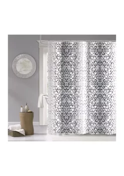 Dainty Home Optic Printed Shower Curtain in Navy