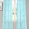 Dainty Home Festival Ruffled Rod Pocket Single Window Panel