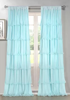 Dainty Home Festival Ruffled Rod Pocket Single Window Panel