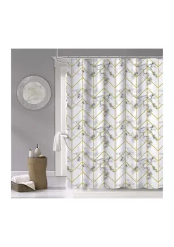 Dainty Home Luxe Marble Metallic Shower Curtain in Silver -Dainty Home Discount Store Belk 851