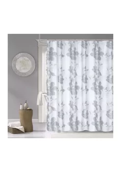 Dainty Home Flower Burst Metallic Shower Curtain in Silver -Dainty Home Discount Store Belk 855