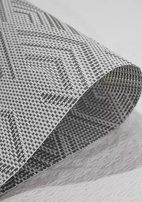 Dainty Home Diamond Woven Textilene Crossweave With Diamond Woven Design Reversible 13" x 19" Rectangular Placemat Set of 6 2 Dainty Home Diamond Woven Textilene Crossweave With Diamond Woven Design Reversible 13" x 19" Rectangular Placemat Set of 6 - Image 2