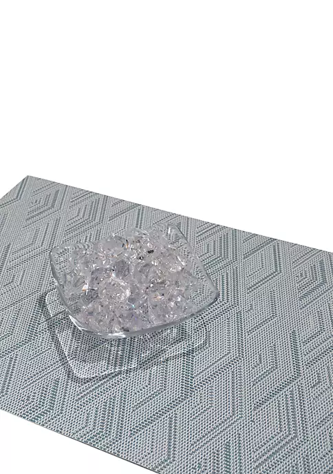 Dainty Home Diamond Woven Textilene Crossweave With Diamond Woven Design Reversible 13" x 19" Rectangular Placemat Set of 6 5 Dainty Home Diamond Woven Textilene Crossweave With Diamond Woven Design Reversible 13" x 19" Rectangular Placemat Set of 6 - Image 5