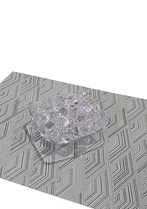 Dainty Home Diamond Woven Textilene Crossweave With Diamond Woven Design Reversible 13" x 19" Rectangular Placemat Set of 6 6 Dainty Home Diamond Woven Textilene Crossweave With Diamond Woven Design Reversible 13" x 19" Rectangular Placemat Set of 6 - Image 6