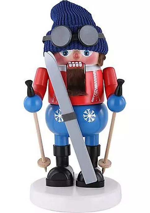 Steinbach German Handmade Nutcracker Gnome Skier, 13" 1 Steinbach German Handmade Nutcracker Gnome Skier, 13"