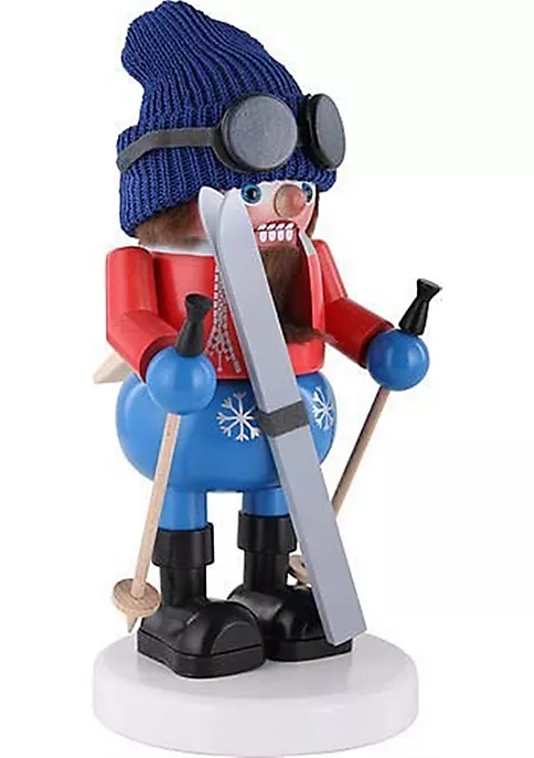 Steinbach German Handmade Nutcracker Gnome Skier, 13" 2 Steinbach German Handmade Nutcracker Gnome Skier, 13" - Image 2